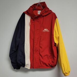 MCA Universal Home Video Jacket Sidelines Los Angeles Hooded Mens Large Block